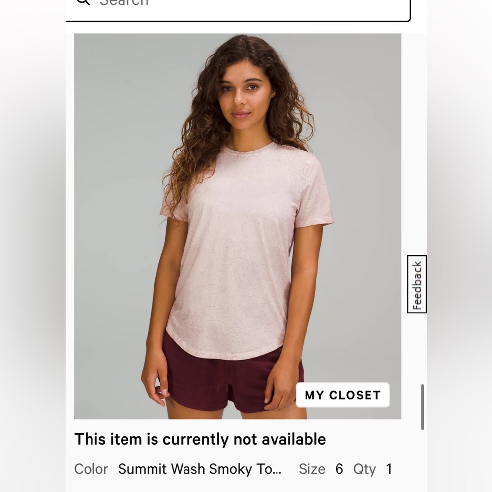 Lululemon size 6 shirt